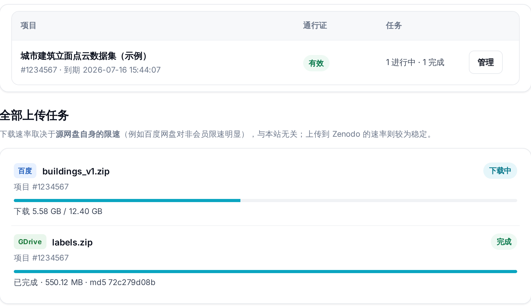 我的项目与全部任务